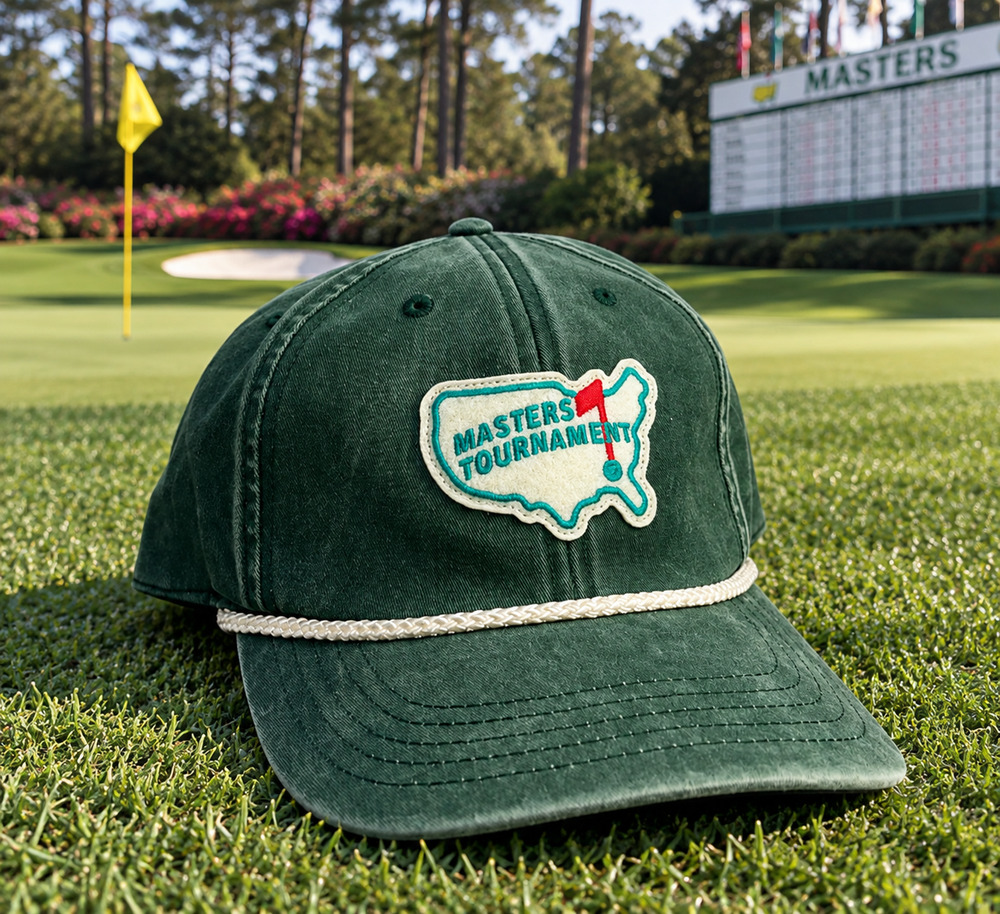 Masters Tournament 2026 Rope Hat Augusta National Green Map Patch Golf Cap NWOT